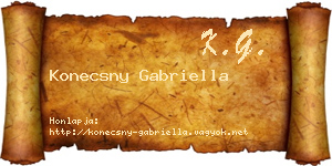 Konecsny Gabriella névjegykártya